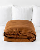 Cinnamon linen duvet cover
