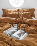 Cinnamon linen duvet cover