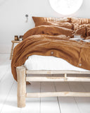 Cinnamon linen duvet cover