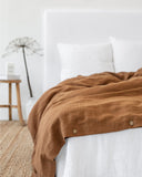 Cinnamon linen duvet cover