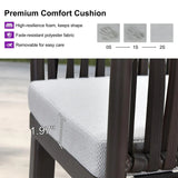 PURPLE LEAF Counter Stools Bar Stools Rattan Bar Stools Wicker Bar Chairs Woven Aluminum Barstools with Back and Cushions