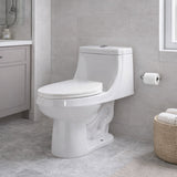 Odin 1-piece 1.6 GPF Dual Flush Elongated Toilet in White