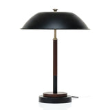 Cosmiclume Black Umbrella Shaped Table Lamp - Walnut - Bronze