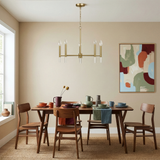 Courtyard Five Light Golden Brass Candle Light Chandelier