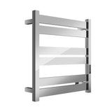 ANZZI Starling Series 6-Bar Wall Mounted Towel Warmer (20.87" L x 20.47" W), Dual Installation, Digital Control Panel, Rhino Alloy Certified Stainless Steel