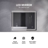 32-in. x 40-in. LED Front Lighting Bathroom Mirror with Defogger