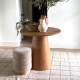 Dwen 35" Modern Round Pedestal Dining Table