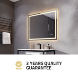 32-in. x 40-in. LED Front Lighting Bathroom Mirror with Defogger