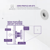 Sofi Series 67 in. L x 34 in. W Acrylic Combination 50 Gallon Capacity Freestanding Bathtub with Center Drain in White