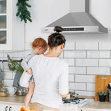 CIARRA 30 Inch Smart Wall Mount Range Hood with Delay Shut off Alexa and Google Home Voice Control CAS75308W-OW