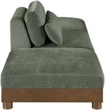 Turin - Chenille Fabric Upholstered Modular Sectional - Green