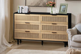 NESTO 51" Modern Rattan Drawer Cabinet