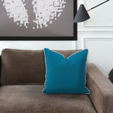 20 x 20 Outdoor Pillow with Dec Cord- Seascape Turquoise- Poly Insert