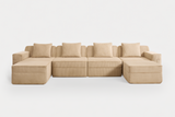MARTHA 153" 4-Seater Sofa with 2 Ottomans