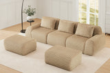 LAURENT 114" 3-Seater Sofa with 2 Ottomans