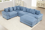 DESEO 117" Sectional Sofa with Ottoman