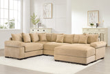 DESEO 117" Sectional Sofa with Ottoman