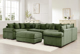 DESEO 138" Sectional Sofa with Ottoman