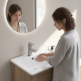Jack Series 21 in. Rectangular Ceramic Drop-In Bathroom Sink Basin in Glossy White with Single Faucet Hole and Overflow