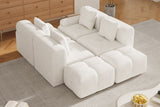 NEXO 135" 4-Seater Sofa with 2 Ottomans