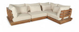Mirella - 4 Piece Water Resistant Fabric Outdoor Patio Modular Sectional