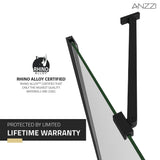 Romance Series 34 in. x 72 in. H Hinged Frameless Shower Door with Tsunami Guard Tempered Glass