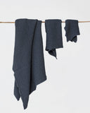 Dark gray waffle towel set (3 pcs)