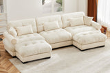 CLOUDIES 134" 3 Seater Sofa with 2 Ottomans