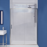 Halberd Series 47 to 48 in. x 72 in. Sliding Framed Shower Door with Tsunami Guard Tempered Glass