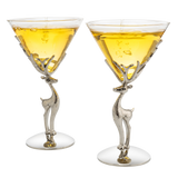 Stag Antler Cocktail Martini Glasses, Set of 2 (Martini / Champagne)