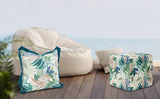 20 x 20 Outdoor Pillow Fern Indigo - Poly Insert
