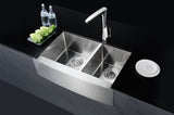 Elysian Farmhouse Stainless Steel 32 in. 0-Hole Single Bowl Kitchen Sink