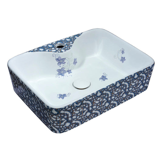 Cotta Series Ceramic Vessel Sink in Blue