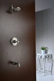 Mesto Series 1-Handle 2-Spray Tub and Shower Faucet in Brushed Nickel