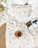 Meadow print linen pillowcase