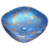 Marbled Series Ceramic Vessel Sink in Marbled Tulip Finish