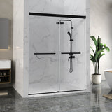 Ward Series 56 to 60 in. x 76 in. Frameless Sliding Shower Door with 3/8" (10mm) Tempered Clear Glass