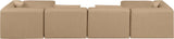 Cube - 6 Piece Modular Double Chaise Sectional - Tan