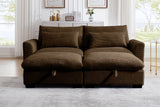 PERTH 86" Loveseat with 2 Ottomans