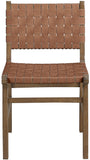 Entwine - Vegan Leather Upholstered Dining Chair - Painted Brown