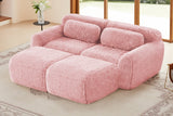 MELLOW 80" Loveseat with 2 Ottomans