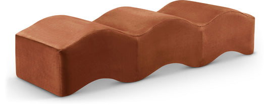 Wave - Velvet Bench