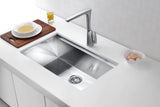 Aegis Undermount Stainless Steel 30 in. 0-Hole Single Bowl Kitchen Sink with Cutting Board and Colander