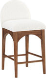Waldorf - Boucle Stool With Brown Legs