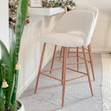 Edwin Boucle Upholstered Counter Stool (Set of 2)