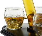 (CANADA ONLY) Ice Hockey Whiskey Decanter Set With 4 Helmet Whiskey Glasses