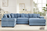 DESEO 117" Sectional Sofa with Ottoman