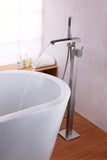 ANZZI Union Floor Mount Tub Filler (41" H), 2-Handle Control, 60" Hand Sprayer, Solid Brass, cUPC Certified, Various Finishes
