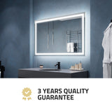 30-in. x 48-in. Frameless LED Front/Back Light Bathroom Mirror w/Defogger