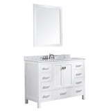 Chateau 48 in. W x 36 in. H Bathroom Bath Vanity Set in Rich White